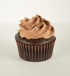 chocolate cupcake with nutella buttercream frosting